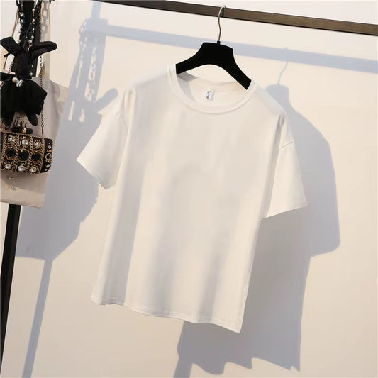 Knitted T Shirt for Women Summer Flower Embroidery Designer Luxury Clothes Slim Tops Women'S Short Fashion Short Sleeve T-Shirt