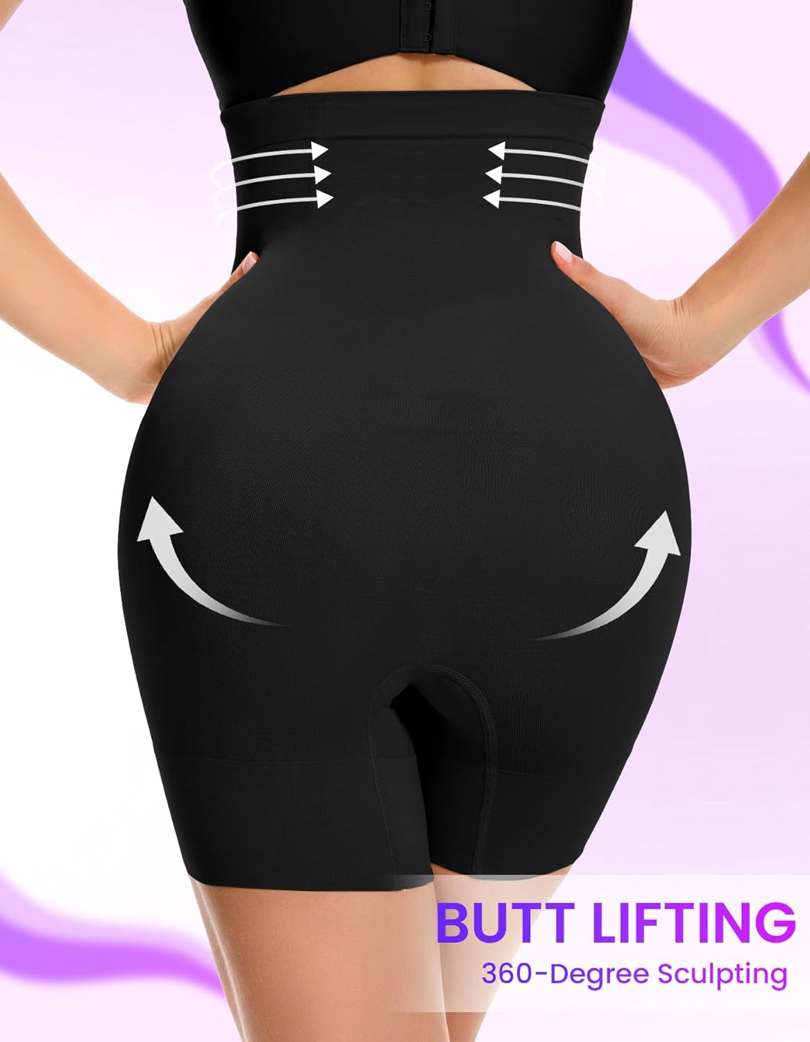 Shapewear Tummy Control Shorts for Women, 5-IN-1 Body Shaper High Waisted Girdle Boyshort Slip Short for under Dresses