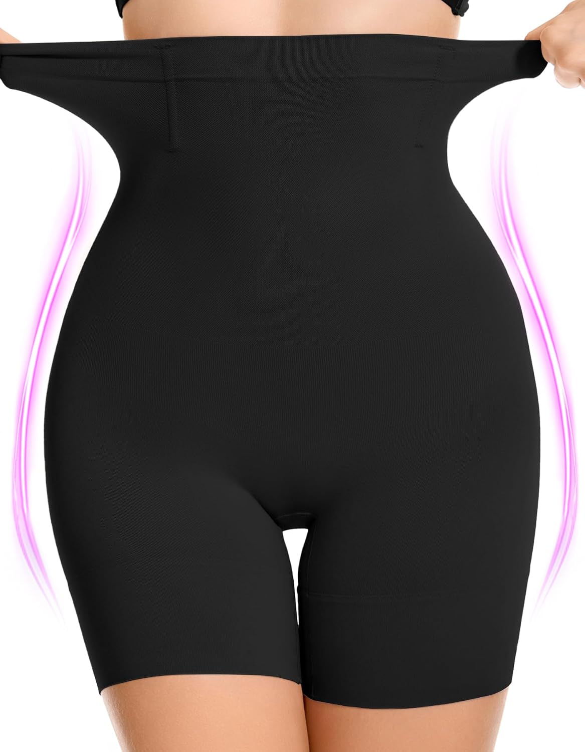 Shapewear Tummy Control Shorts for Women, 5-IN-1 Body Shaper High Waisted Girdle Boyshort Slip Short for under Dresses