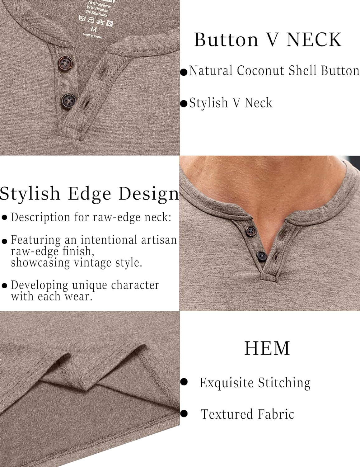 Men'S T Shirts Short Sleeve Casual V Neck T-Shirt Soft Notch Neck Tee Classic Plain Shirts